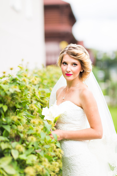 Beautiful bride outdoors - Valokuva, kuva