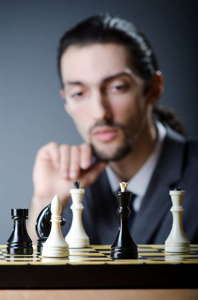 zijn spel schaker - Foto, afbeelding
