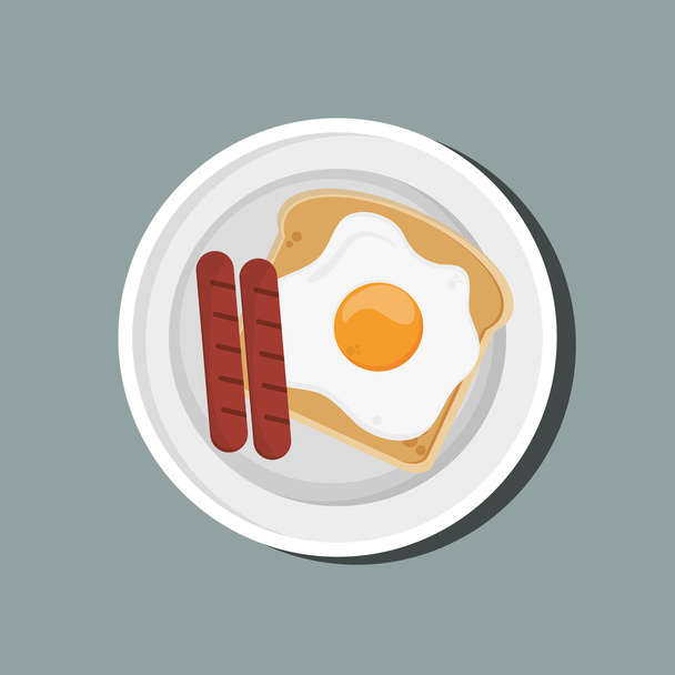 Breakfast icon design, Vector illustration - Vector, Imagen