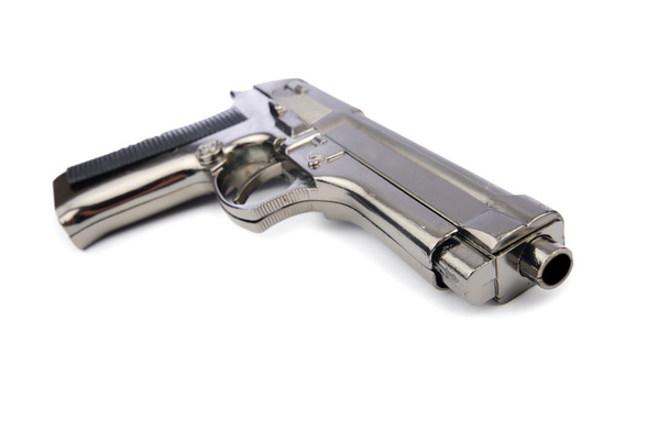 pistola de mano aislada sobre el fondo blanco
 - Foto, Imagen