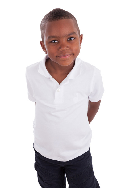 Portrait of a cute african american little boy - 写真・画像