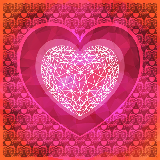 Valentine's day background with heart - Vector, Image