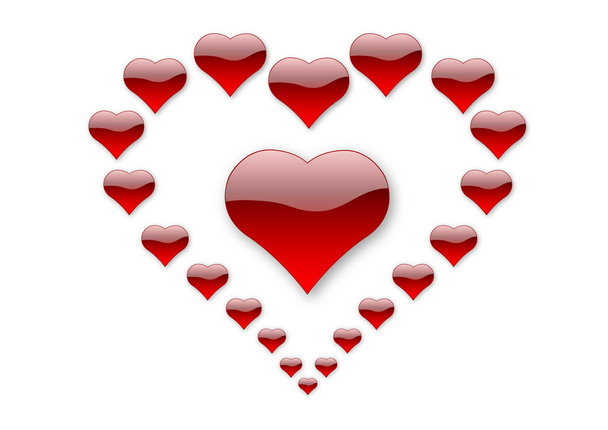 21 hearts of love - Фото, изображение