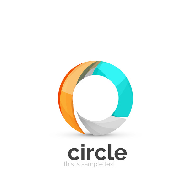Abstract swirly ronde logo sjabloon - Vector, afbeelding