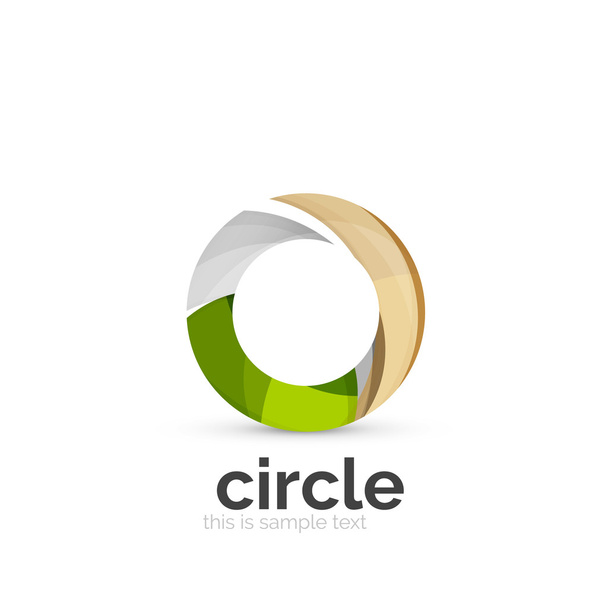 Абстрактний шаблон логотипу круглих поворотів
 - Вектор, зображення