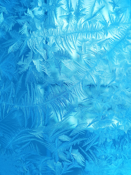 Μοτίβο πάγου σε γυαλί χειμώνα - Φωτογραφία, εικόνα