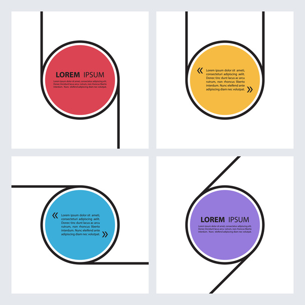 Set of color quote text bubbles. Quote blank template. Quote bubble. Empty template. Circle quote form. - Vektori, kuva
