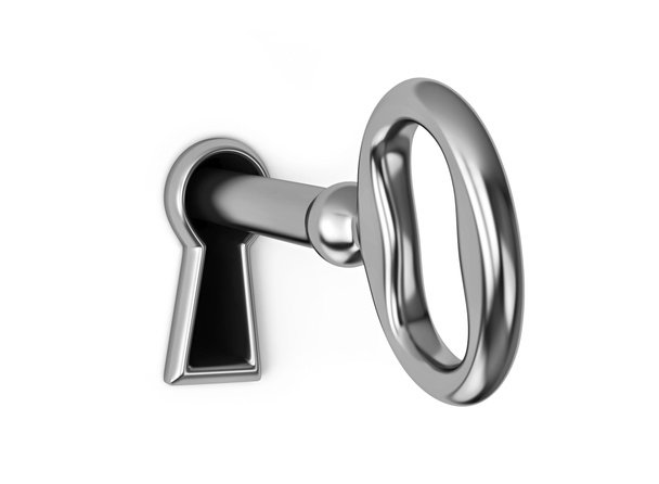 Key in keyhole - Foto, imagen