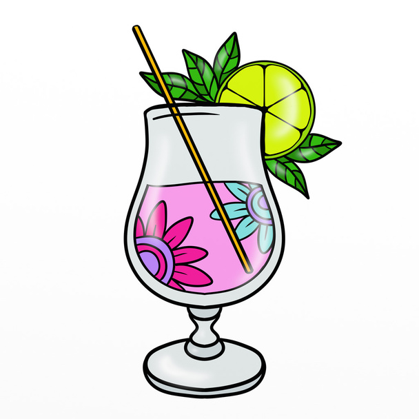 рожевий кольорові коктейль
 - Фото, зображення