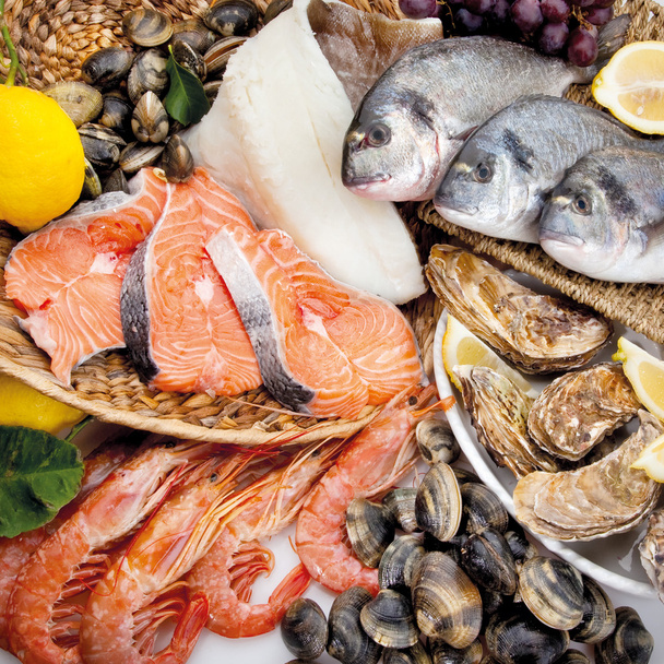 Az élelmiszer-konyha hal összetétel, összetevője a táplálkozás - Fotó, kép