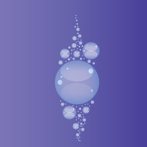 Buborékok szappan színes háttér előtt. Vektoros illusztráció - Vektor, kép