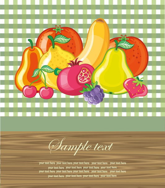 tarjeta de comida saludable. ilustración vectorial
 - Vector, Imagen
