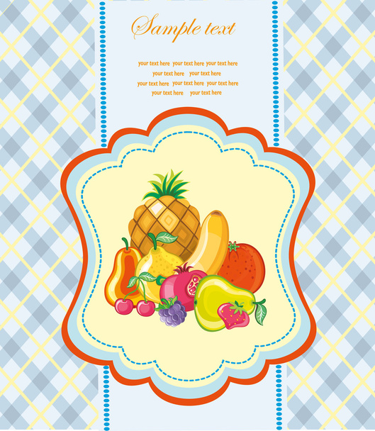 healthy food card. vector illustration - Vector, Image