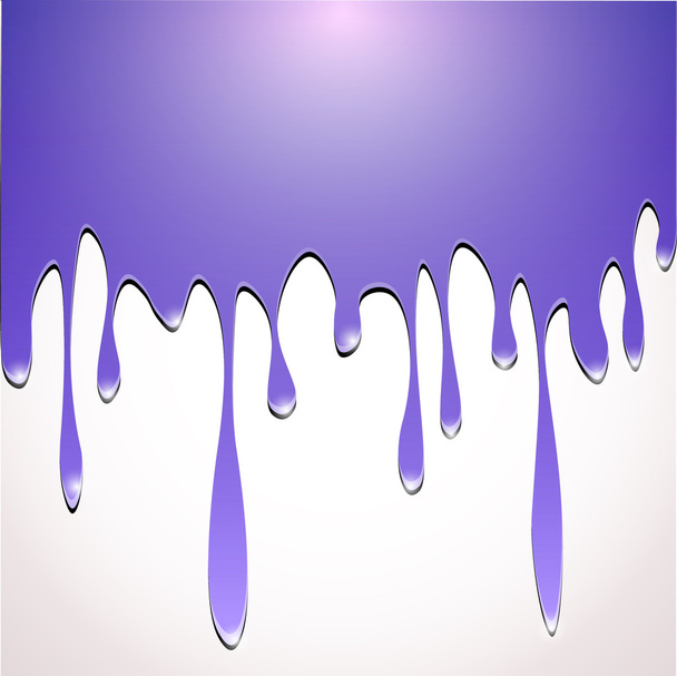 Purple paint dripping down. Vector illustration. - Vector, Image