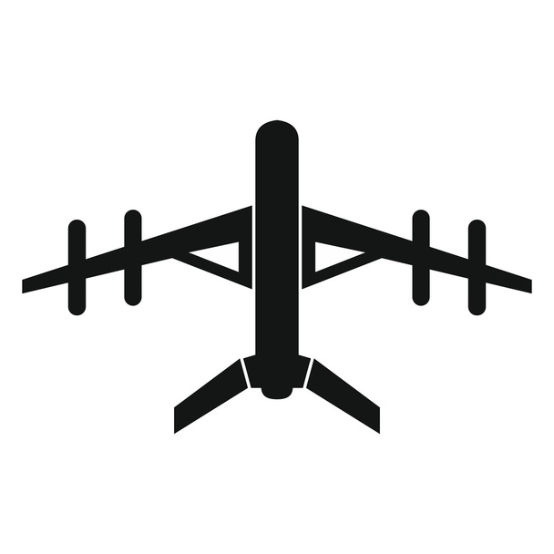 Drone vector icon in black style - Vector, Imagen