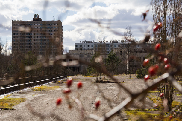UKRAINE. Chernobyl Exclusion Zone. - 2016.03.19. Buildings in the abandoned city of Pripyat - Photo, Image