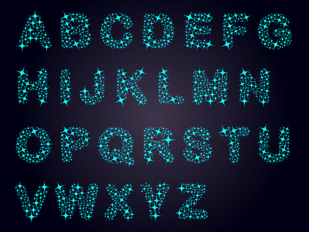 twinkle star font - Vector, Imagen