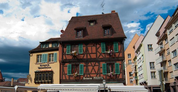 Středověká restaurace - colmar, Alsasko, Francie - Fotografie, Obrázek