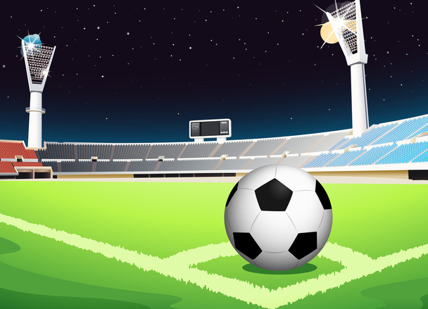 Fútbol de noche
 - Vector, imagen