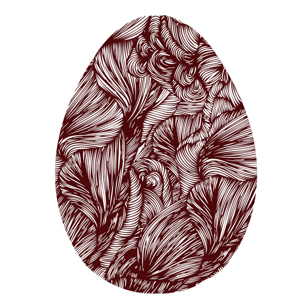 Uova di Pasqua ornamentali disegnate a mano con motivo ondulato. Carino Doodle
 - Vettoriali, immagini