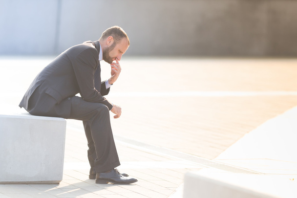 Unhappy and depressed businessman - Photo, Image