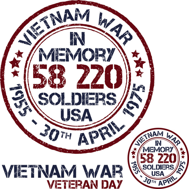 Vietnamská válka. Den památky - Vektor, obrázek