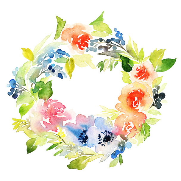 Flowers watercolor illustration - Fotó, kép