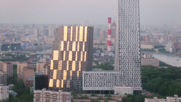 City landscape with  multi-storey buildings - 映像、動画