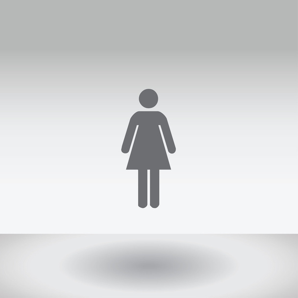 Icon Illustration Isolated on a Background - Woman - 写真・画像
