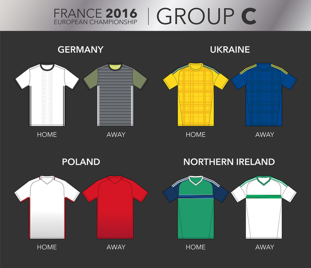 ヨーロッパ カップ 2016 - グループ C - ベクター画像