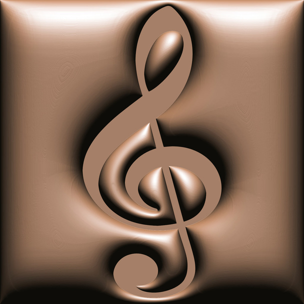 Chocolate treble clef - Photo, Image