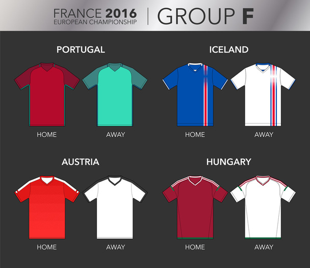 Európai Kupa 2016 - F-csoport - Vektor, kép