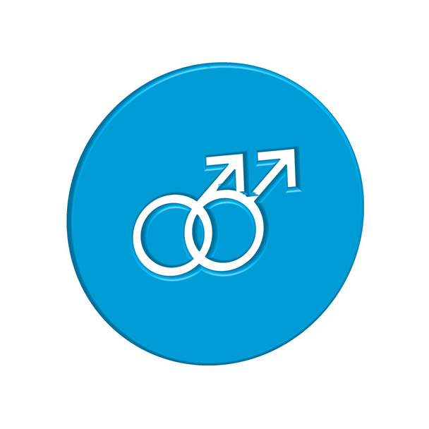Icon Illustration Isolated on a Background - Gay - Photo, image