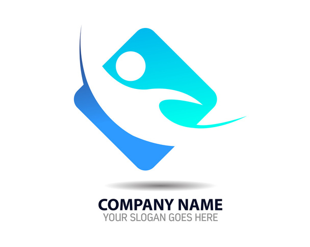 Dinamik insan kaynakları Logo şablonu - Vektör, Görsel