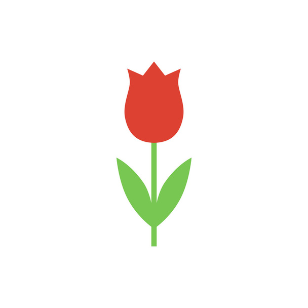 Tulip vector pictogram. Tulip vector pictogram in een vlakke stijl. - Vector, afbeelding