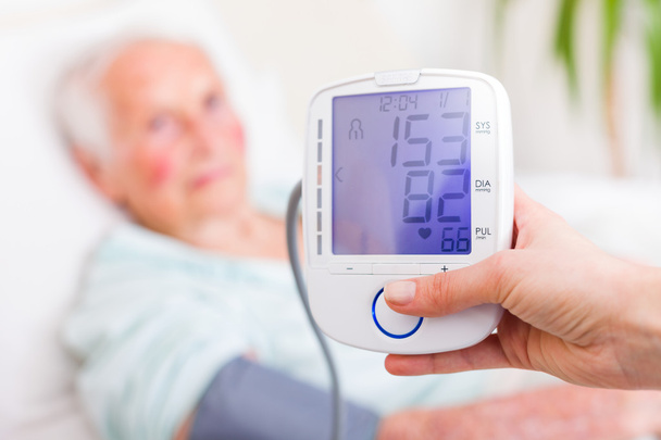 Digital Blood Pressure And Heart Rate Measuring - Valokuva, kuva