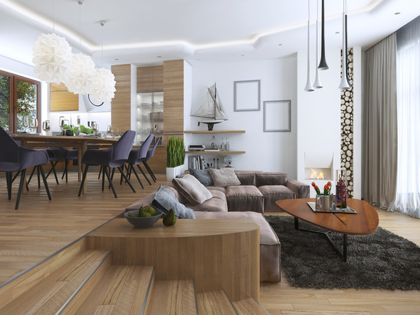Studio apartment with living room and dining room - Photo, Image