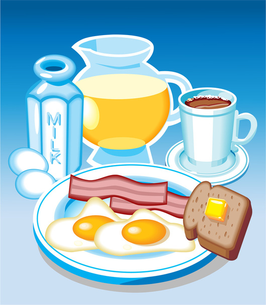 Frühstücksprodukte - Vektor, Bild