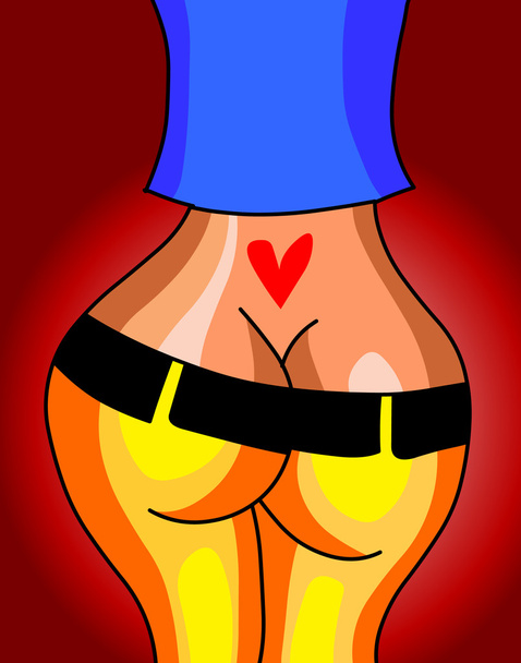 Booty Shaker Cartoon - Vector, Image