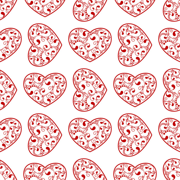 red heart seamless - Вектор,изображение