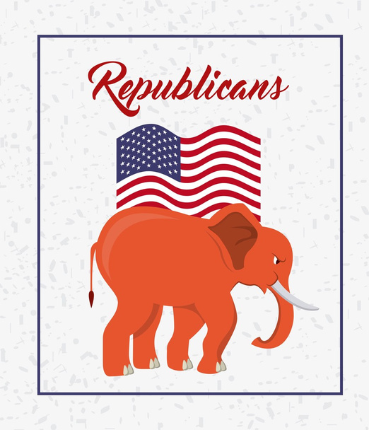 republican  party design - Vector, Image