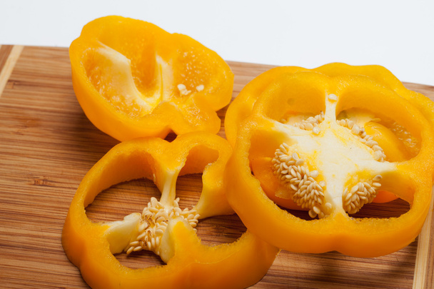 Close up of yellow peppers - Photo, Image