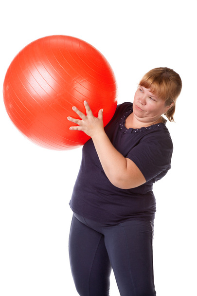Fat woman fitness - Foto, Imagem