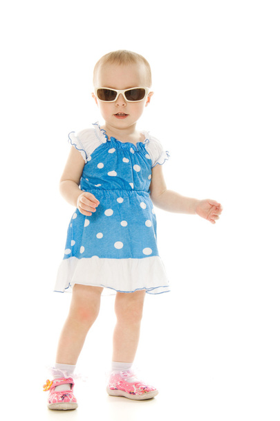 Baby in sunglasses, isolated - Foto, Imagen