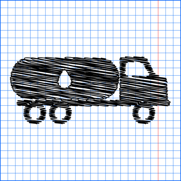 Αυτοκίνητο μεταφέρει πετρέλαιο σημάδι - Διάνυσμα, εικόνα