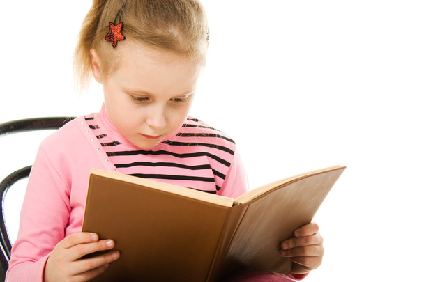 Little girl with a book - Fotó, kép