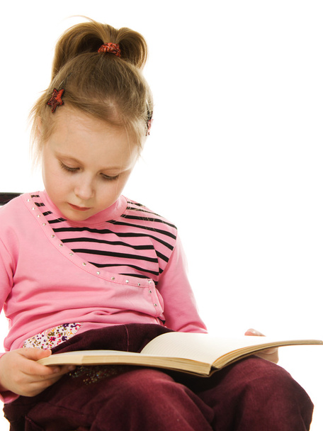 Little girl with a book - Valokuva, kuva