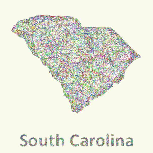 Карта Южной Каролины
 - Вектор,изображение
