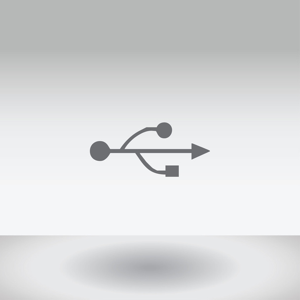 Icon Illustration Isolated on a Background - USB Universal Seria - Photo, image