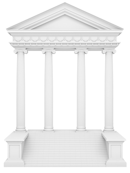 classical columns on a white isolated background - Foto, afbeelding